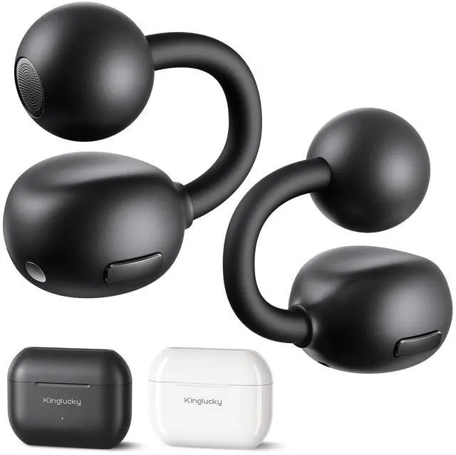 Main image of Clip On Earbuds for Small Ears, Open Ear Secure-Fit for Sports & Running, 4g Ultra-Light, Upgraded 50H Battery, Physical Button (No Accidental Touch), ENC Clear Calls, IPX6, Bluetooth 6.0