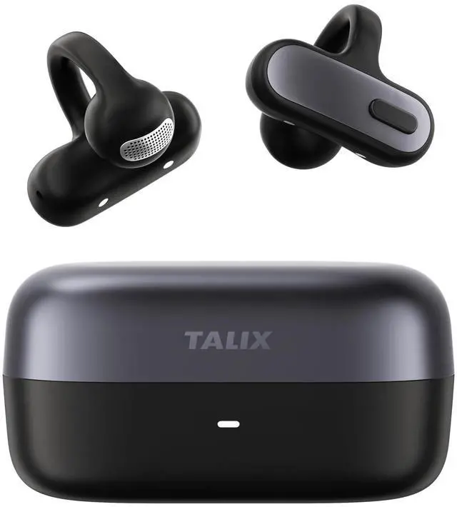Main image of Open Ear Clip-On Earbuds X8 with AI ENC & Powerful Bass, Wireless Bluetooth 6.0, IPX4 Sweatproof Fitness Headphones, Physical Buttons, 5g Lightweight Ear Buds with Multi-Device Switching, Black