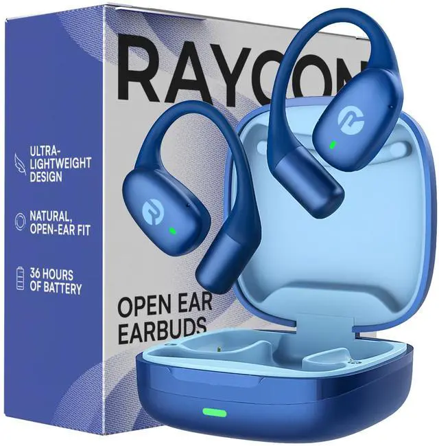 Main image of Essential Open Ear Earbuds Open Ear Headphones, Earbuds Wireless Bluetooth, Sweat & Water-Resistant Earphones, Running Headphones with Ultra-Lightweight Design, 36 Hours Battery Life (Blue)