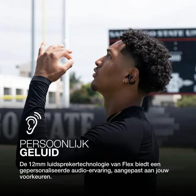 Alt view image 3 of 7 - Flex, Open Ear Earbuds, Clip On Wireless Bluetooth Earbuds, Open Ear Headphones, Black