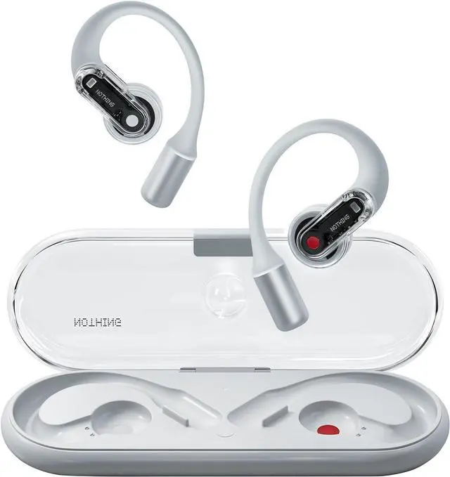 Main image of light Open Ear Headphones with Adjustable Earhooks, Multipoint Connection Bluetooth Earbuds with Clear Voice Technology for AI Calls, IP54, Fast Charging, ChatGPT Supported