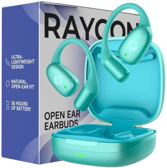 Main image of Essential Open Ear Earbuds Open Ear Headphones, Earbuds Wireless Bluetooth, Sweat & Water-Resistant Earphones, Running Headphones with Ultra-Lightweight Design, 36 Hours Battery Life (Mint)
