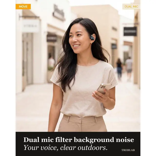 Alt view image 4 of 7 - X-Open Ear Earbuds Wireless Bluetooth, IPX5 Earhook