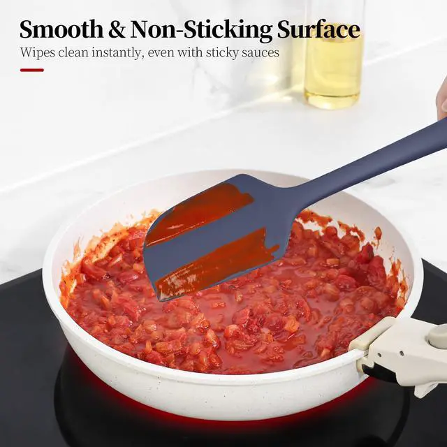 Alt view image 6 of 6 - 600ºF Heat Resistant Large Baking Silicone Spatula, Midnight Blue