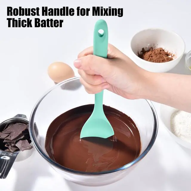 Alt view image 4 of 7 - Silicone Cooking Spoon Spatula for Nonstick Cookwares (Aqua Sky)