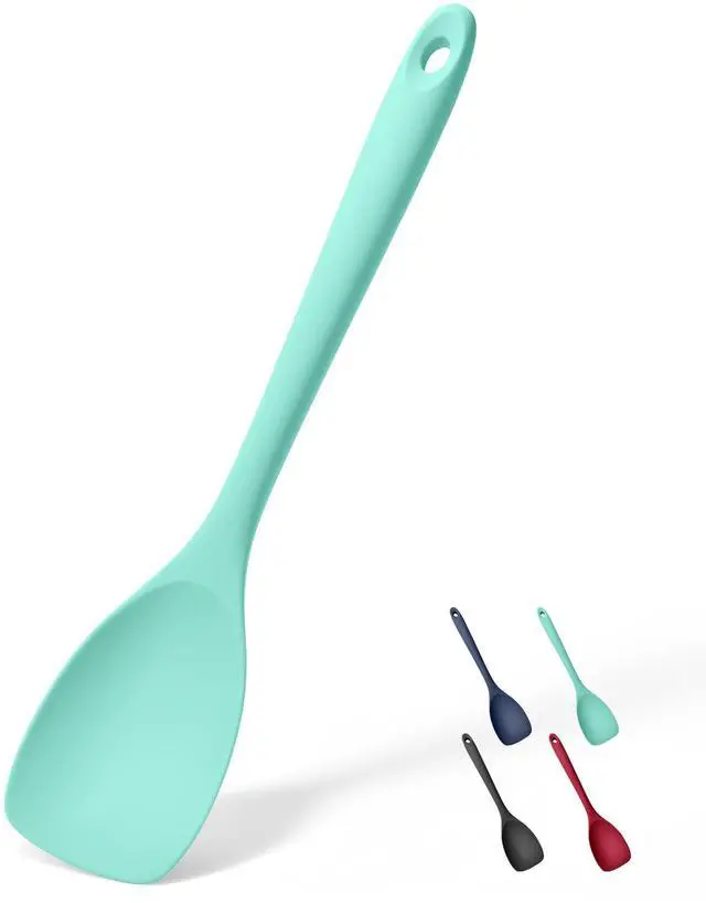 Main image of Silicone Cooking Spoon Spatula for Nonstick Cookwares (Aqua Sky)