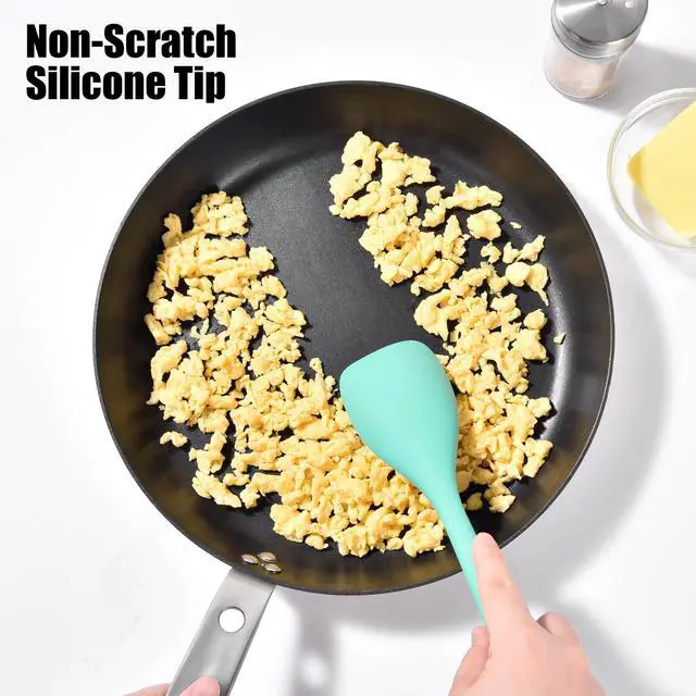 Alt view image 3 of 7 - Silicone Cooking Spoon Spatula for Nonstick Cookwares (Aqua Sky)