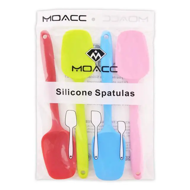 Alt view image 7 of 7 - Silicone Spatulas, 10.6 inch Rubber Spoon Spatula Heat Resistant One Piece Design Seamless Non-Stick Spoonulas Flexible Scrapers Baking Mixing Tool (4 Pcs)