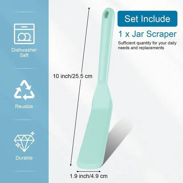 Alt view image 3 of 5 - Crepe Spatula Narrow Silicone Thin Spatula Omelet Turner Multifunctional Long Heat Resistant Cooking Non Stick Pancake for Omelet Crepes Cooking Egg Burgers Pizza Pancake Steak(Aqua Sky)