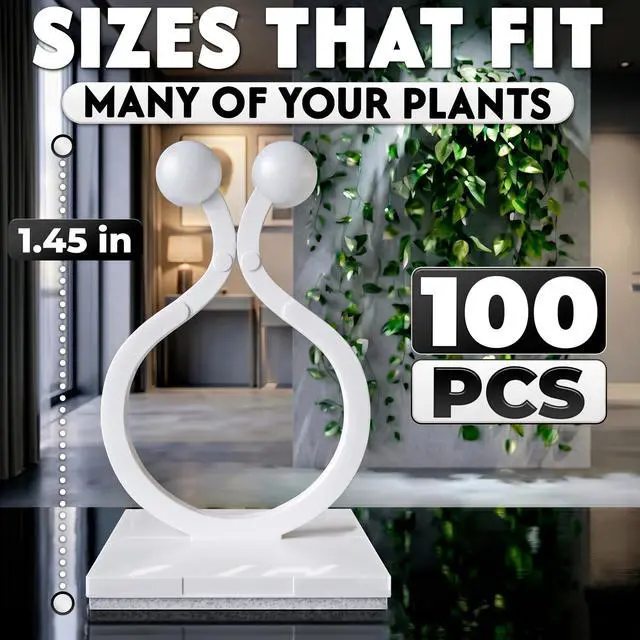 Alt view image 2 of 7 - Pcs Climbing Plant Wall Clips, Flexible, Self-Adhesive (White)