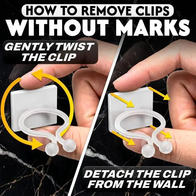 Alt view image 7 of 7 - Pcs Climbing Plant Wall Clips, Flexible, Self-Adhesive (White)