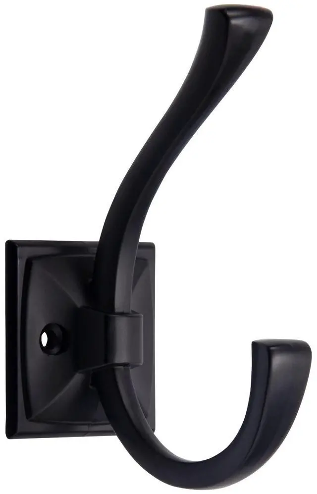 Main image of Pack Antique Design Wall Hanging Coat Hooks - Matte Black Coat Hooks Towel Hook for Entry Shoe Cabinet, Wardrobe Bathroom Bedroom Furniture Hardware