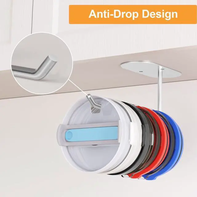 Alt view image 4 of 7 - Pack Tumbler Lid Organizer, Space Saving Cup Lid Organizer