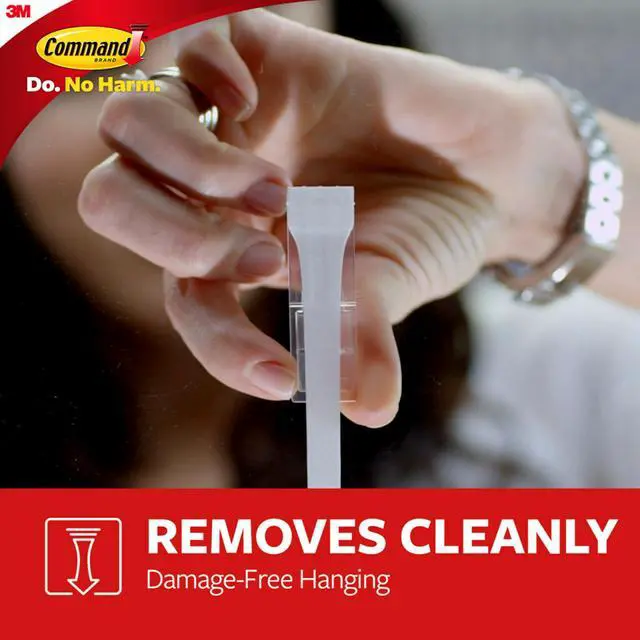 Alt view image 4 of 7 - lb Jumbo Utility Hook, 2 Hooks and 4 Strips, Damage Free Hanging Wall Hooks with Adhesive Strips, No Tools Adhesive Hooks for Hanging, Organization and Storage