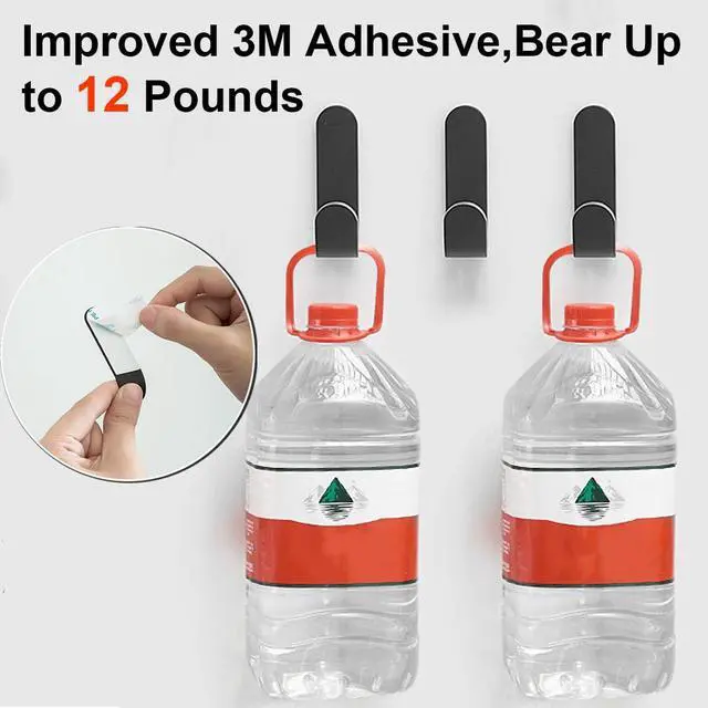 Alt view image 2 of 7 - Adhesive Hooks,12 Pcs, Heavy Duty Hold 12Lbs, Stainless Steell Wall Hanger
