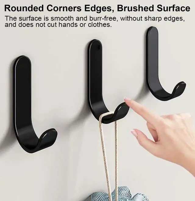 Alt view image 6 of 7 - Adhesive Hooks,12 Pcs, Heavy Duty Hold 12Lbs, Stainless Steell Wall Hanger