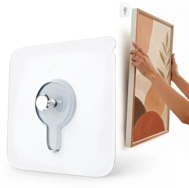 Main image of 24 PCS Picture Hangers,Wall Hangers Without Nails,Adhesive Hooks for Hanging,Wall Hooks,Waterproof and Rustproof to use Inside Kitchen8mm