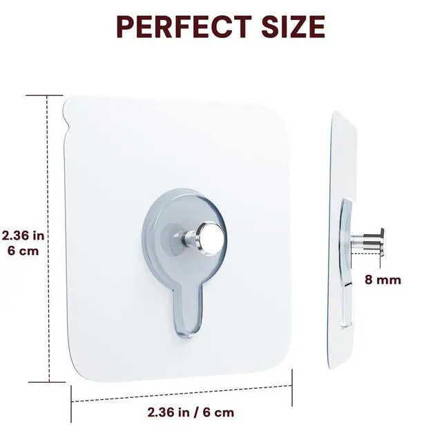 Alt view image 2 of 7 - 24 PCS Picture Hangers,Wall Hangers Without Nails,Adhesive Hooks for Hanging,Wall Hooks,Waterproof and Rustproof to use Inside Kitchen8mm