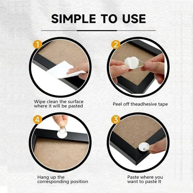 Alt view image 3 of 5 - 30 Pack Invisible Adhesive Picture Hanger - No Nail Plastic Sticky Hooks, Wall Hangers for Photo Frame, Foamboard, Plate & Wall Art Decor