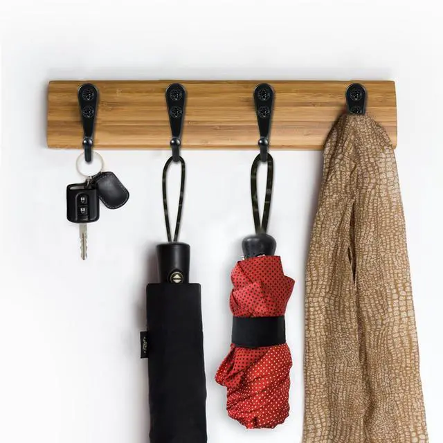 Alt view image 4 of 7 - Black Wall Mounted Coat Hooks, Rustproof Metal Hooks for Hanging with ScrewsPerfect for Bathroom, Kitchen, Hat, Towel, Keys, Bag. Versatile and Convenient Wall Hooks (10 Pack)