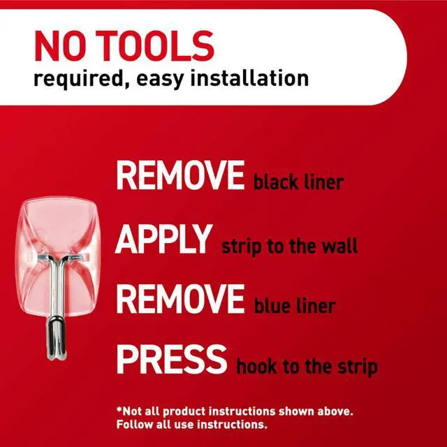 Alt view image 6 of 7 - Small Clear Wire Toggle Hooks, 40 Wall Hook and 48 Strips, Damage-Free Hanging with Adhesive, Great for Hanging, Organization and Storage, Holds up to 0.5 lb