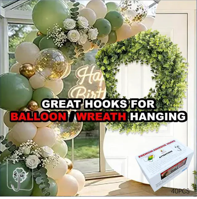 Alt view image 5 of 7 - Adhesive Hooks, Transparent, 40pcs