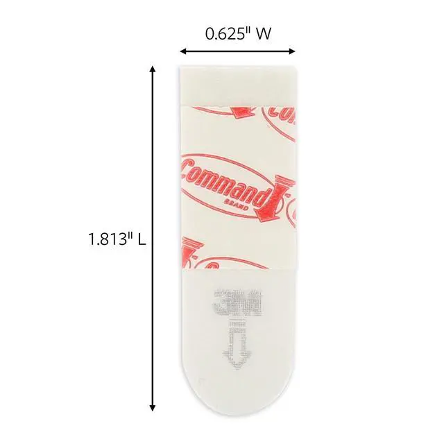 Alt view image 3 of 6 - Small Refill Adhesive Strips, Damage Free Hanging Wall Adhesive Strips for Small Indoor Wall Hooks, No Tools Removable Adhesive Strips for Living Spaces, 20 White Command Strips
