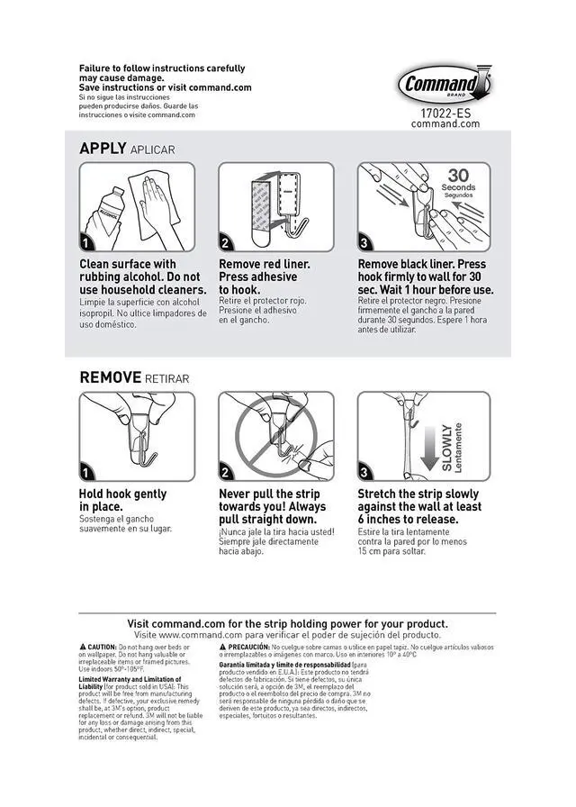 Alt view image 6 of 6 - Small Refill Adhesive Strips, Damage Free Hanging Wall Adhesive Strips for Small Indoor Wall Hooks, No Tools Removable Adhesive Strips for Living Spaces, 20 White Command Strips