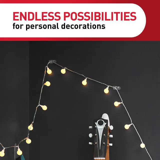 Alt view image 6 of 7 - Clear Indoor Mini Wall Hooks, 30 Hooks, 32 Strips, Damage-Free Hanging and Decorating for Home, Room, Wall, Office, and Dorm Decor, Holds up to 0.5 lb