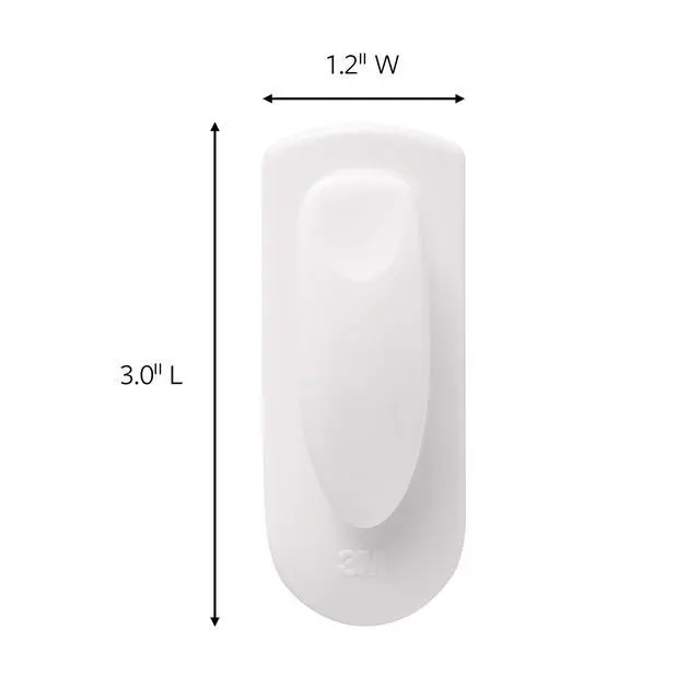 Alt view image 2 of 7 - Medium Spring Clip, White, 1-Clip, 2-Strips, Organize Damage-Free
