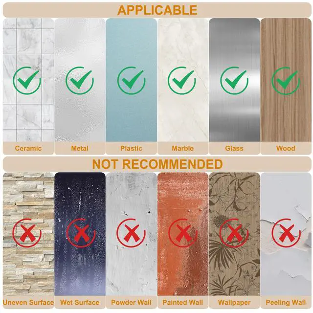 Alt view image 6 of 6 - Adhesive Wall Hooks for Hanging - Waterproof Shower Hooks