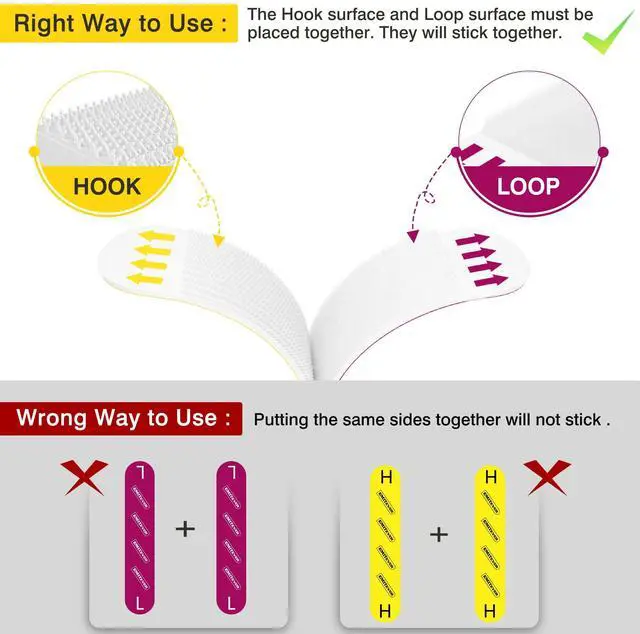 Alt view image 2 of 7 - Picture Hanging Strips Heavy Duty, Damage Free Picture Hangers for Walls, Hanging Hooks Kit Without Nails, Large Adhesive Wall Strip for Poster Sticky 20-Pairs (40 Strips)