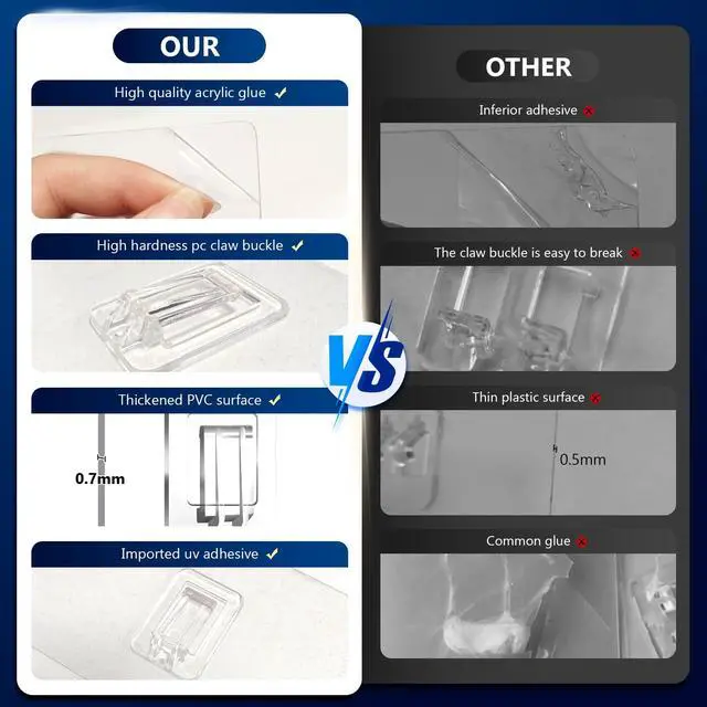 Alt view image 4 of 7 - Shower Caddy Replacement, Strong Hooks, No Drilling Shower Shelf, Hooks for Caddy, Soap Holder and Kitchen Racks