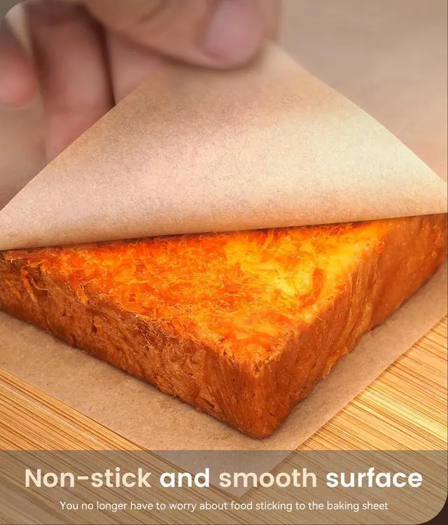 Alt view image 4 of 7 - 200 Pcs Parchment Paper Sheets, 9x13 In Non-Stick Precut Baking Parchment for Baking, Grilling, Air Fryer, Steaming, and More (Unbleached) - Quarter Sheet Size, Perfect for Bread, Cakes, Cookies