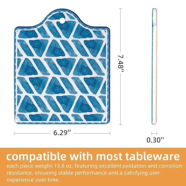 Alt view image 7 of 7 - Ceramic Trivets for Hot Dishes, Large Trivets for Hot Pots and Pans, Trivets for Quartz Countertops, Hot Pads for Kitchen Gifts (2 Pcs)
