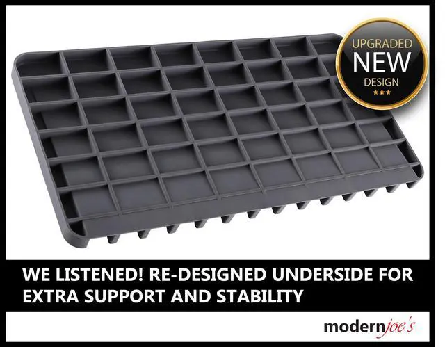 Alt view image 5 of 7 - Self-Draining 2 in 1 Silicone Drying Mat and Trivet by Modern Joe's. Premium Space Saving Dish and Glassware Silicone Mat. Made from Food-grade, Dish Washer Safe and Heat Resistant (Gray)