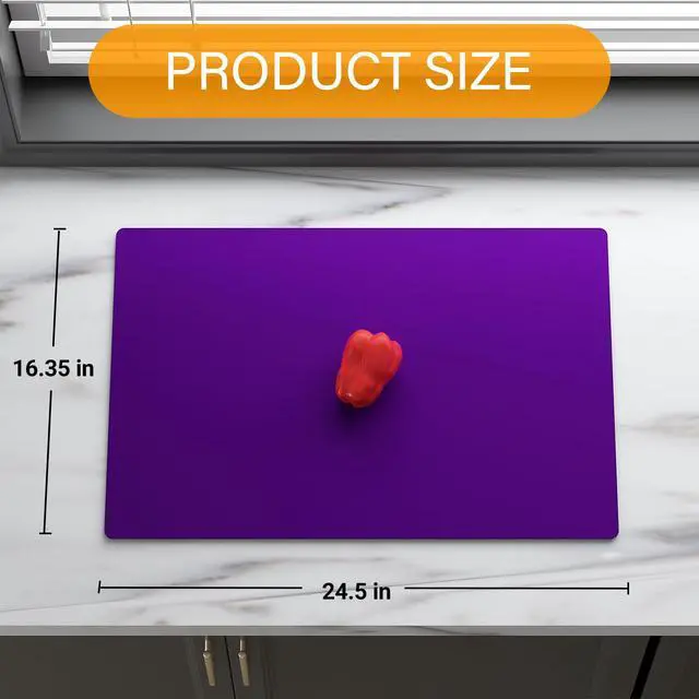 Alt view image 2 of 7 - Pack Silicone Counter Mats 24x16, Purple