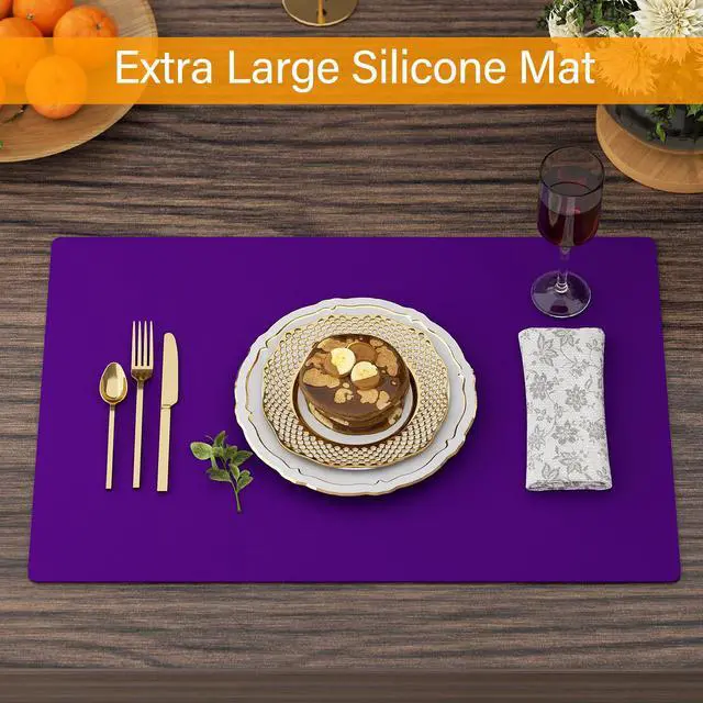 Alt view image 4 of 7 - Pack Silicone Counter Mats 24x16, Purple