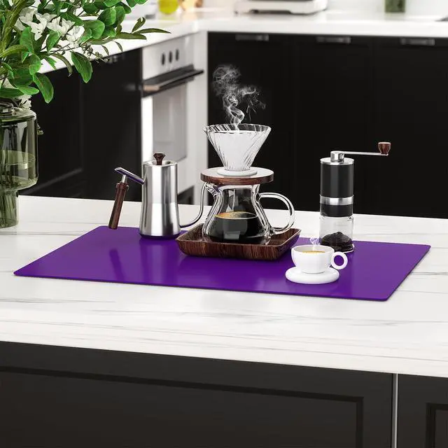 Alt view image 7 of 7 - Pack Silicone Counter Mats 24x16, Purple