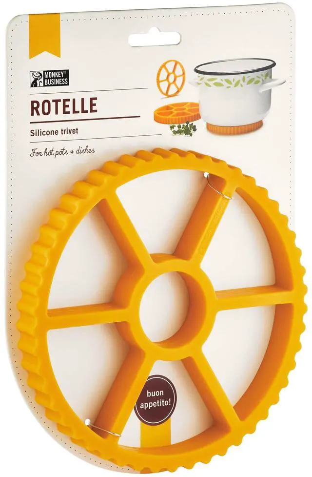 Main image of Fun Rotelle-Shaped Silicone Trivet/Hot Pads for Kitchen from a Series of Pasta-Inspired Kitchen Gadgets | Cool Hot Pads to Protect the Countertop | Original Kitchen Accessories | by Monkey Business