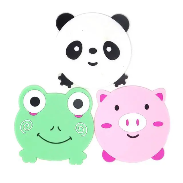 Alt view image 6 of 7 - Cute Colorful Animal Silicone Rubber Coasters Cup Mats