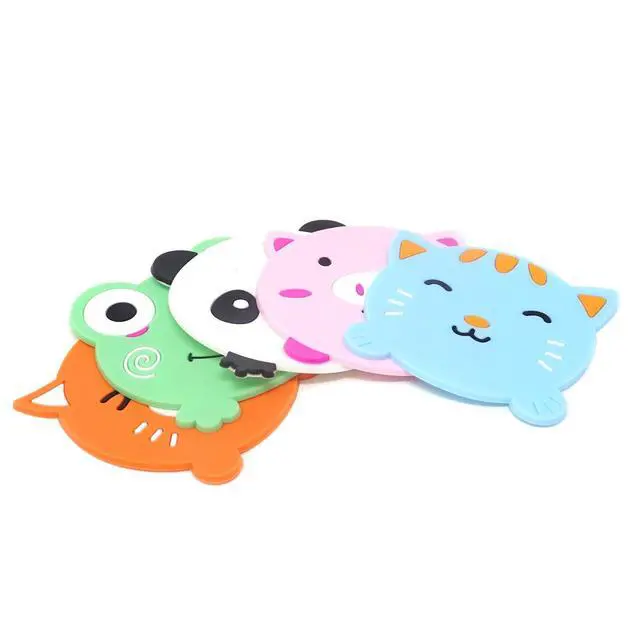 Alt view image 2 of 7 - Cute Colorful Animal Silicone Rubber Coasters Cup Mats