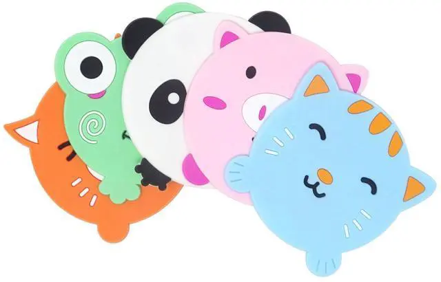 Main image of Cute Colorful Animal Silicone Rubber Coasters Cup Mats