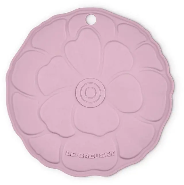 Main image of Silicone Petal Trivet, 8 inch, Powder Pink