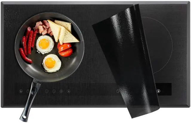 Main image of Translucent Induction Cooktop Protector Mat, Black, 52x78CM