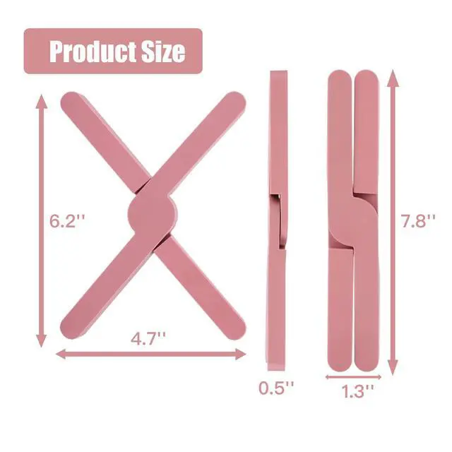 Alt view image 2 of 7 - 7 Pcs Silicone Foldable Trivets for Hot Pots and Pans,Heat Resistant Non Slip Water Resistant Silicone Pot Holders