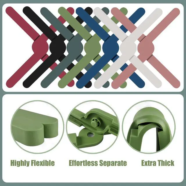Alt view image 6 of 7 - 7 Pcs Silicone Foldable Trivets for Hot Pots and Pans,Heat Resistant Non Slip Water Resistant Silicone Pot Holders