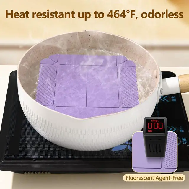 Alt view image 6 of 7 - Magnetic Silicone Trivets for Hot Dishes, 3 Pack Kitchen Trivets for Hot Pots & Pans, 464°F Heat Resistant Mats for Countertops, Non-Slip Hot Pads & Potholders for Oven, Table (Purple)