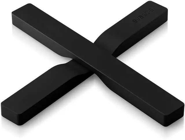 Main image of Magnetic Trivets | Silicone-Coated Nylon with Built-in Magnets | Dishwasher-Safe | Placed Either Crossways or Divided in 2 | Danish Design, Functionality & Quality | Black