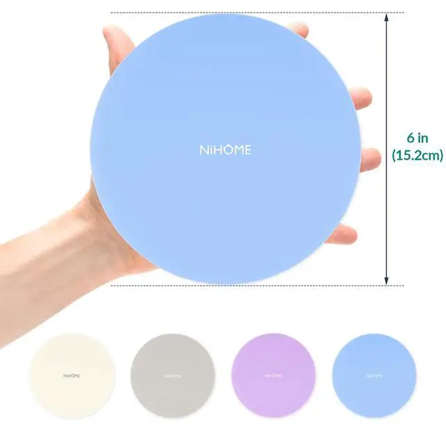 Alt view image 3 of 7 - Silicone Jar Opener 6 Inch Large Anti-Slip Grip Pads, Premium 100% Food-Grade Silicone, Stylish Designer Colors, Multi-Purpose Heat-Resistant Mat & Coaster, Set of 4 (Morandi Colors)